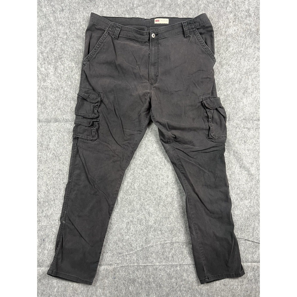 Wrangler Mens Regular Taper Black Cargo Pants Utility Work 40x32 112326301